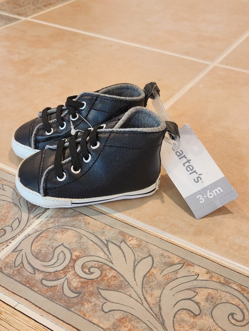 NWT 3-6 months boys Black Shoes